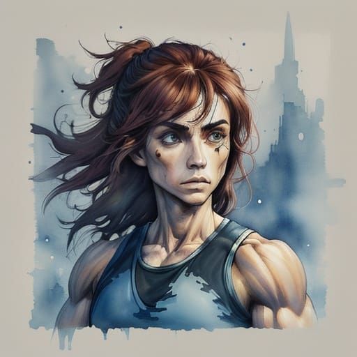 Mysterious Water Dancer in a Sunlit Moment