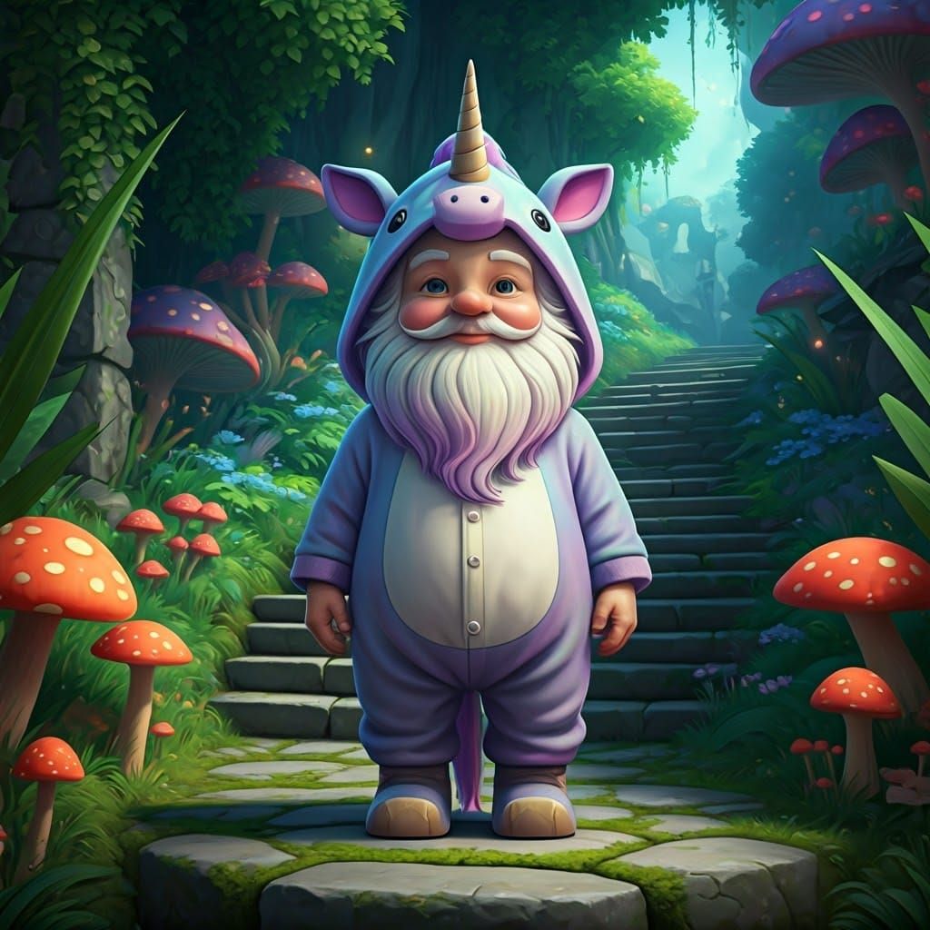 Ethereal Gnome in Whimsical Wonderland