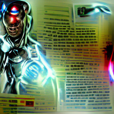 Illuminated Cyborg Marvel Comic Character