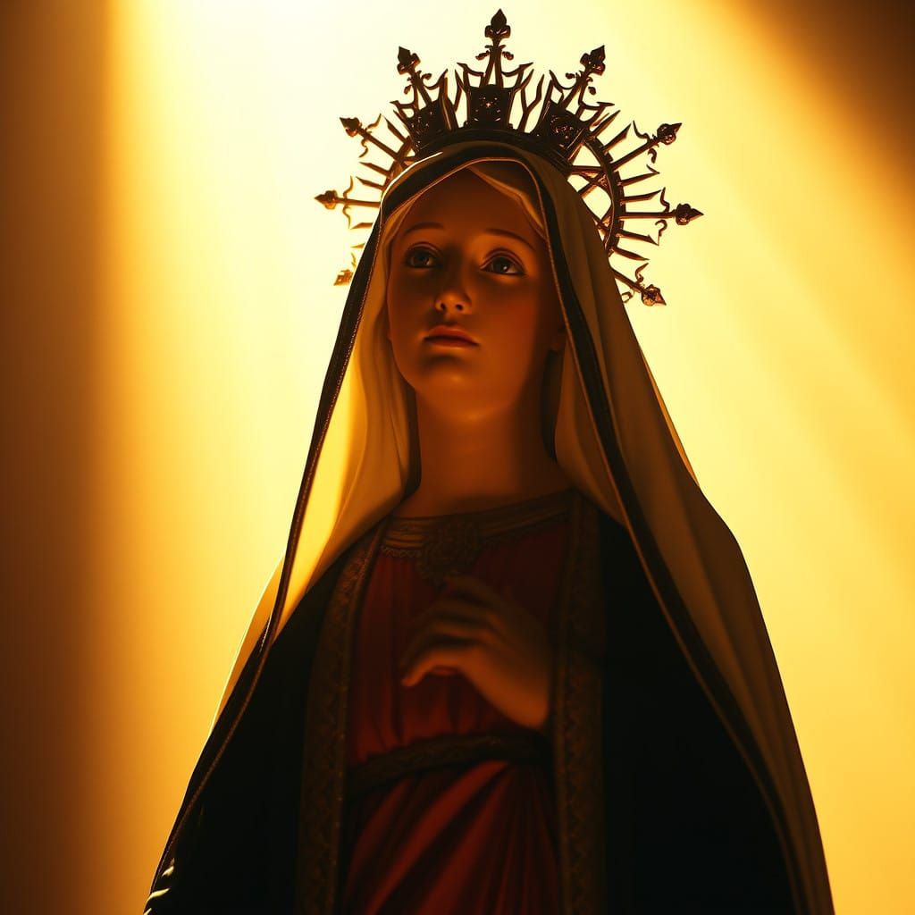 Brazilian Patron Saint Radiates Divine Light in Cinematic St...