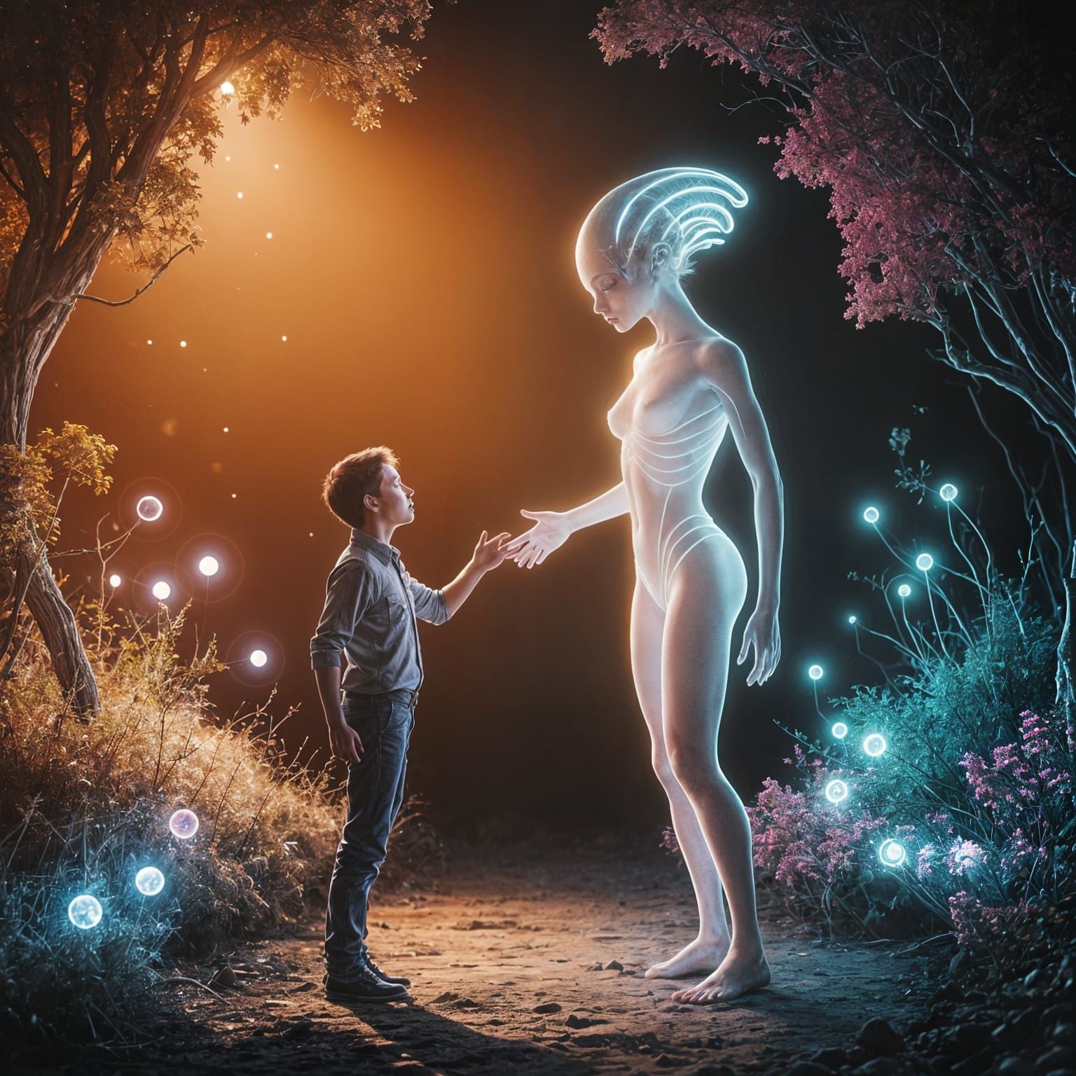Magical First Contact: Human and Alien Encounter