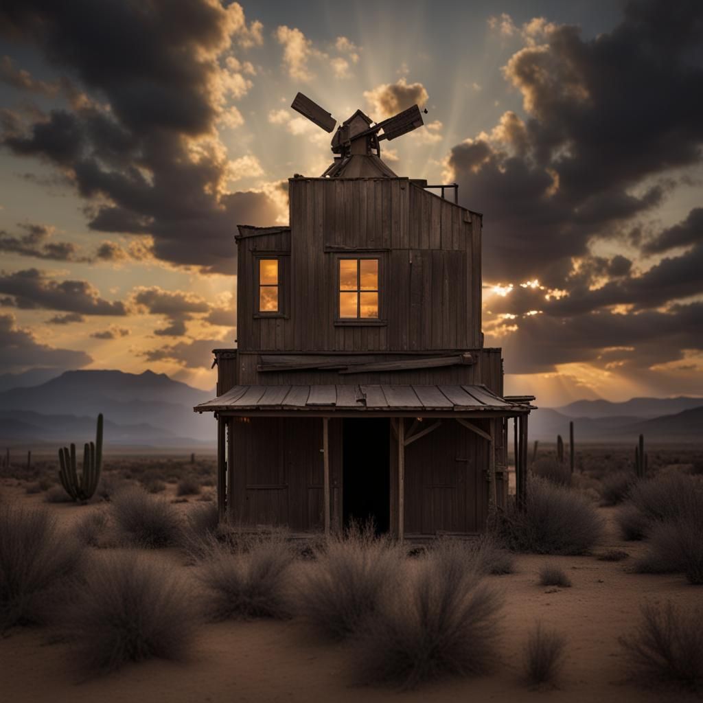 Sinister Desert Ghost Town Photography