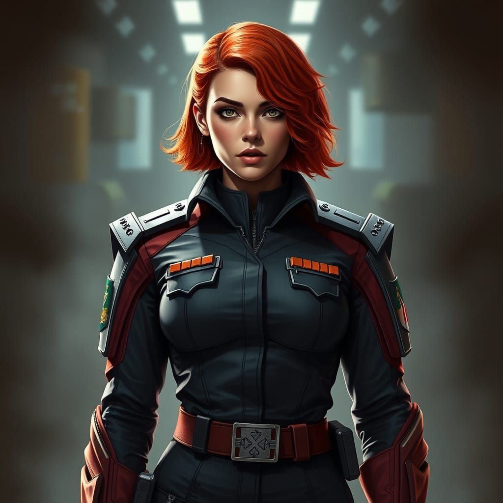 Marine Major Estrellita Sanchez in Futuristic Uniform