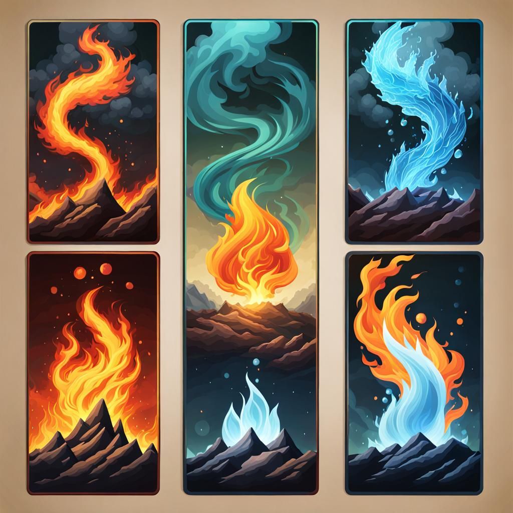 Four Elementals: Earth, Air, Fire, Water