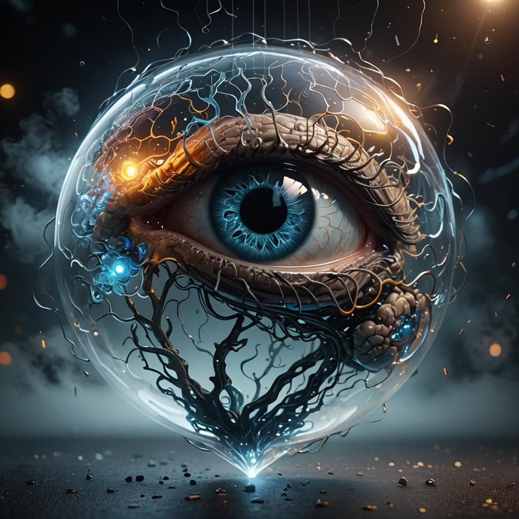 Glass A Brain: Hyperrealistic 3D Sci-Fi Render