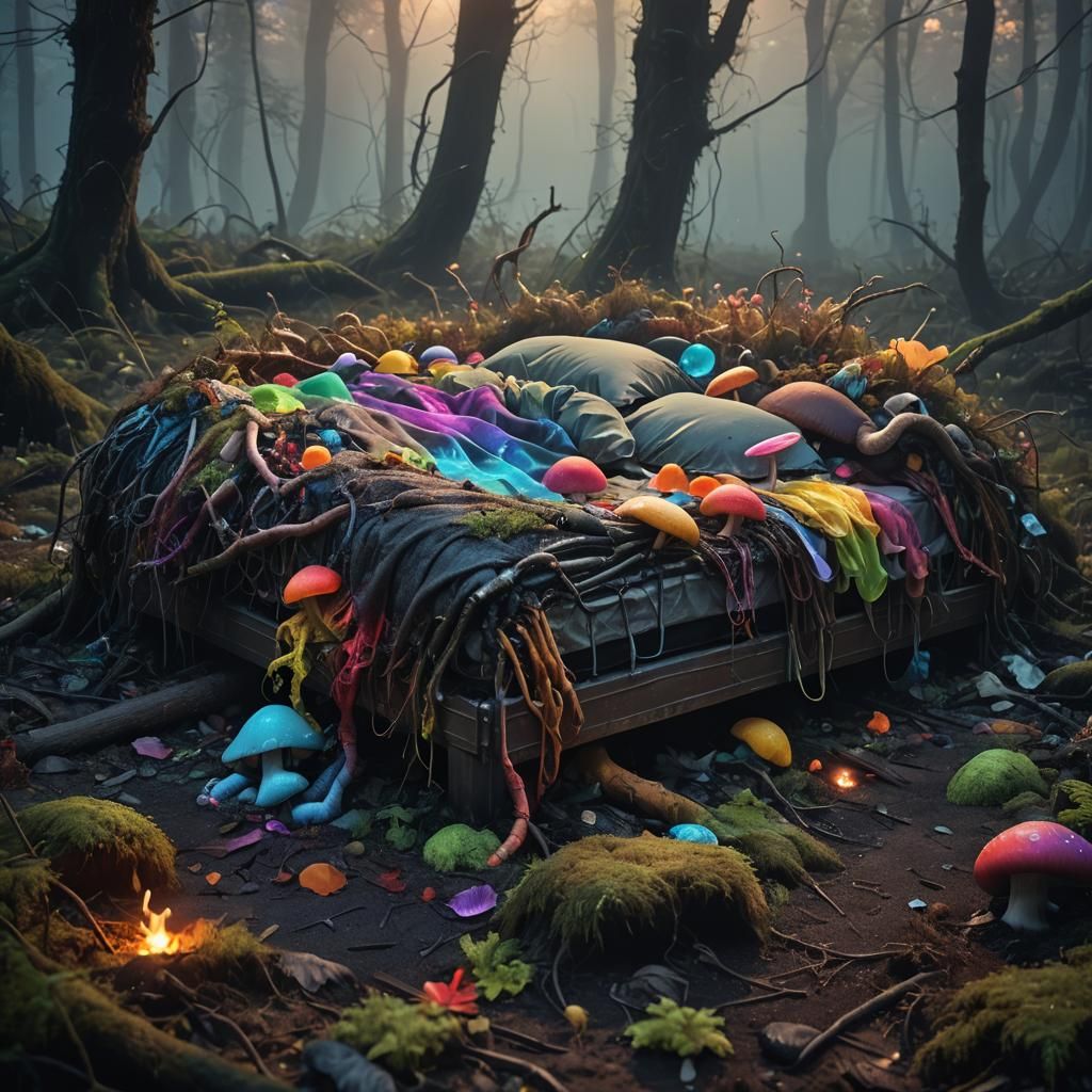 Phantasmagoric Trash Amalgamation Devouring Bed