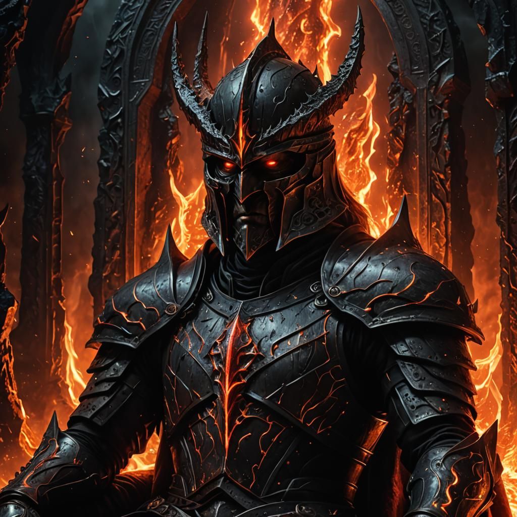 Sauron on His Throne in Ominous Light