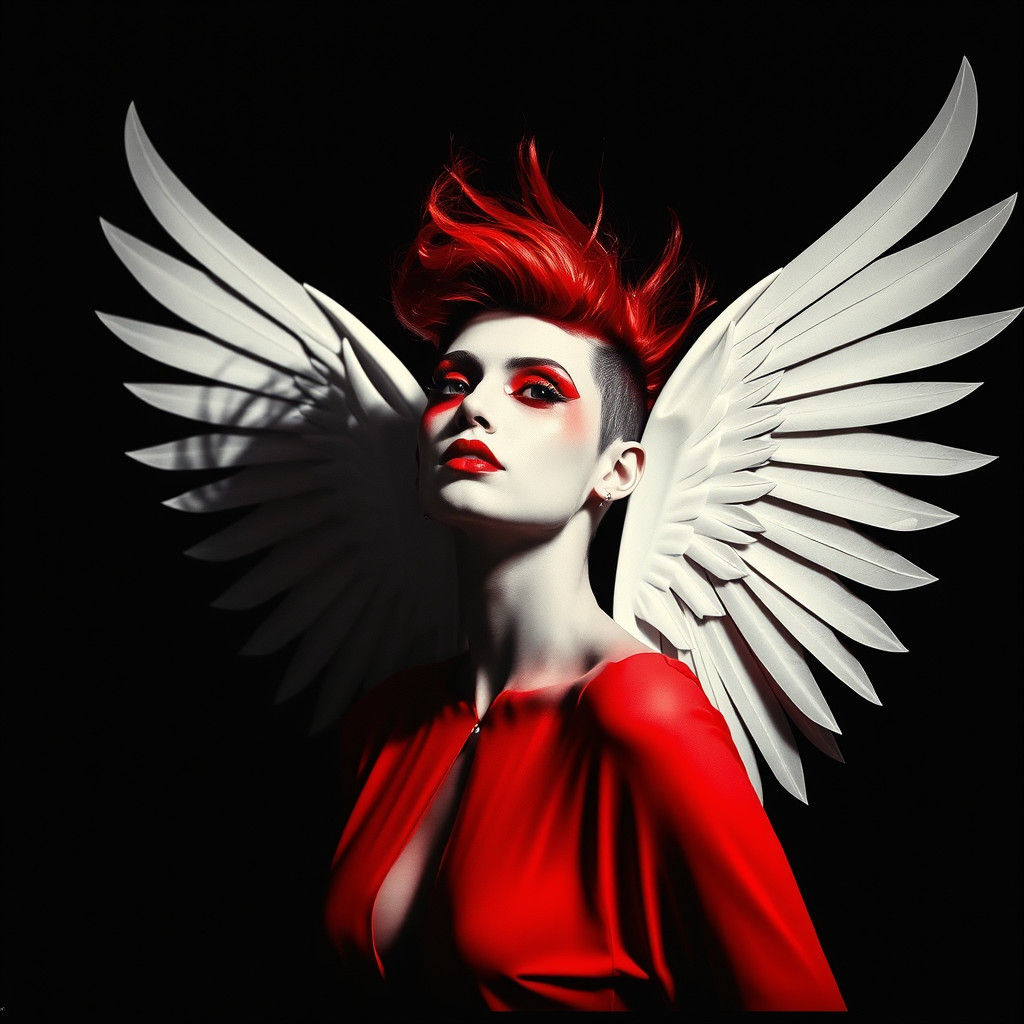 Abstract Geometric Model in Dada Photogram Style