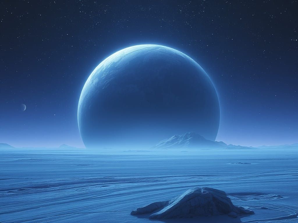 Ethereal Ice Giant in the Cosmos