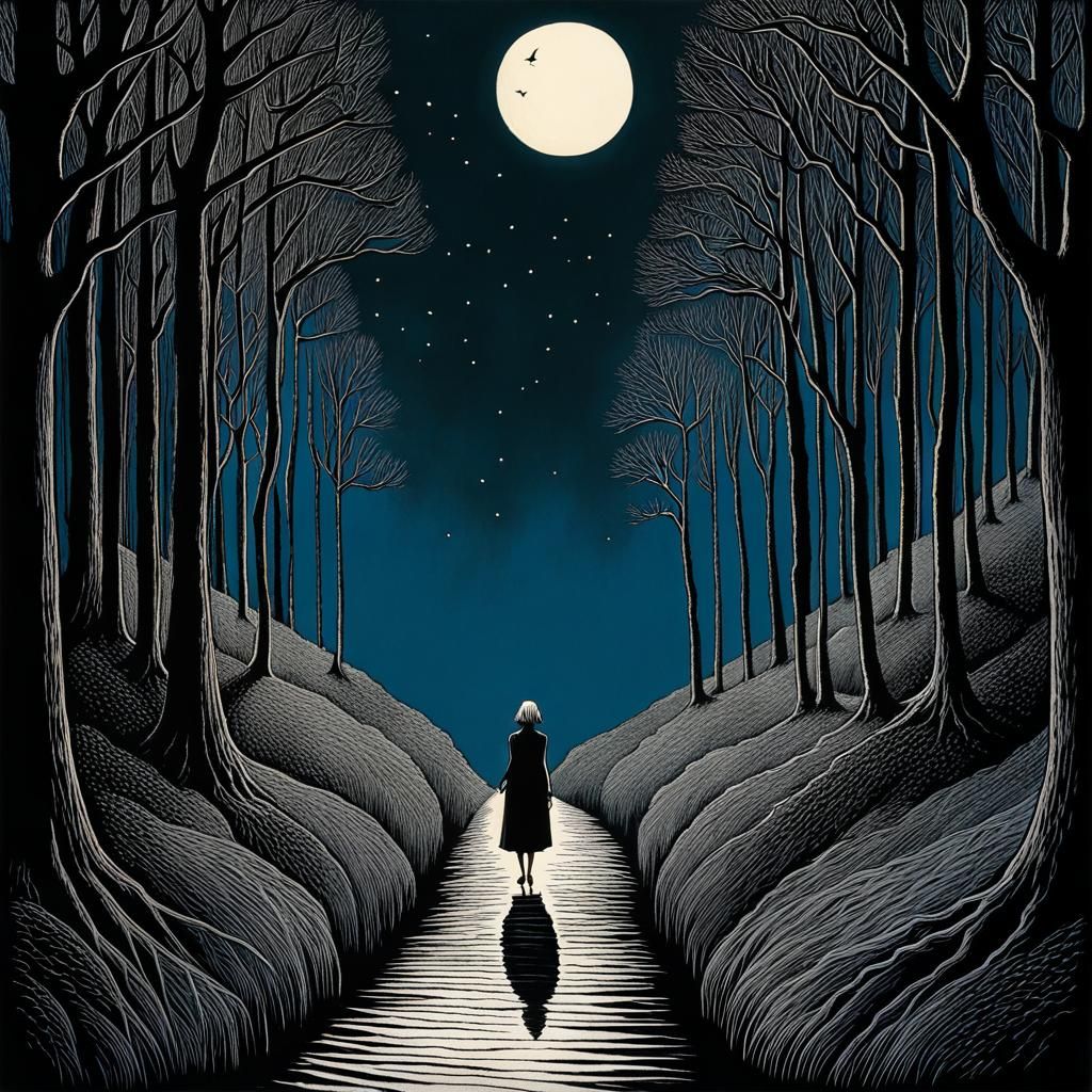 Sleepwalker in Macabre Gothic Style