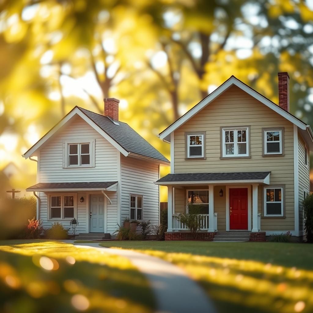 Connected Houses in Professional Photography Style