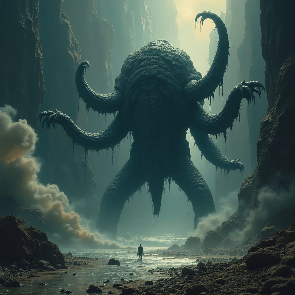 Galactic Monster Creates Black Hole with Six Sinuous Arms