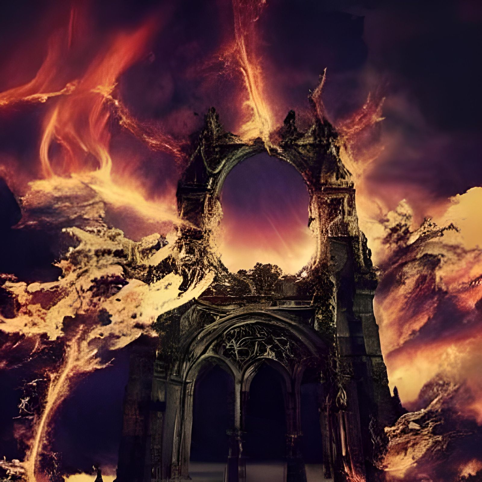 Baroque Gothic Art: Armageddon in Dystopian Astral Fire