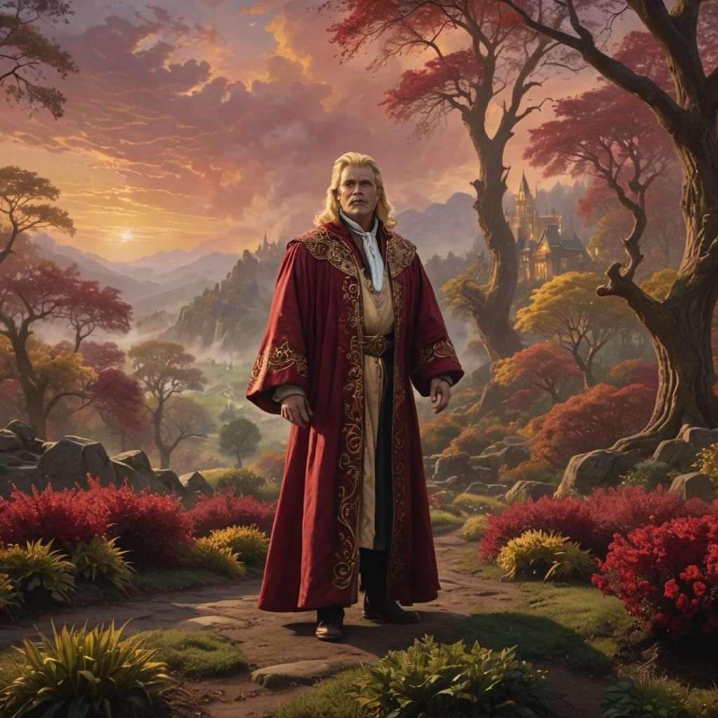 King in Ruby Gardens: Dark Fantasy Film Still