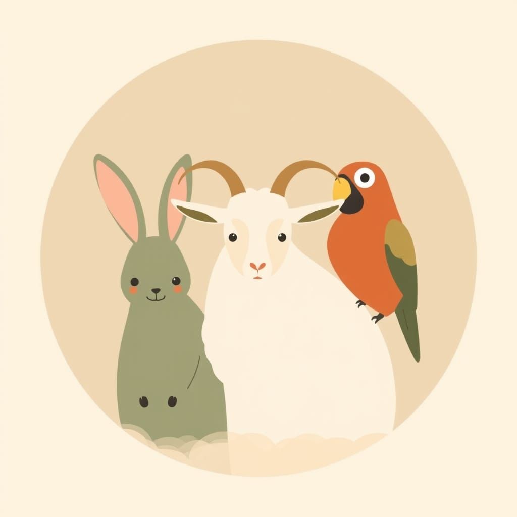 Minimalist Icon Set for Chaya VeChavaya Petting Zoo