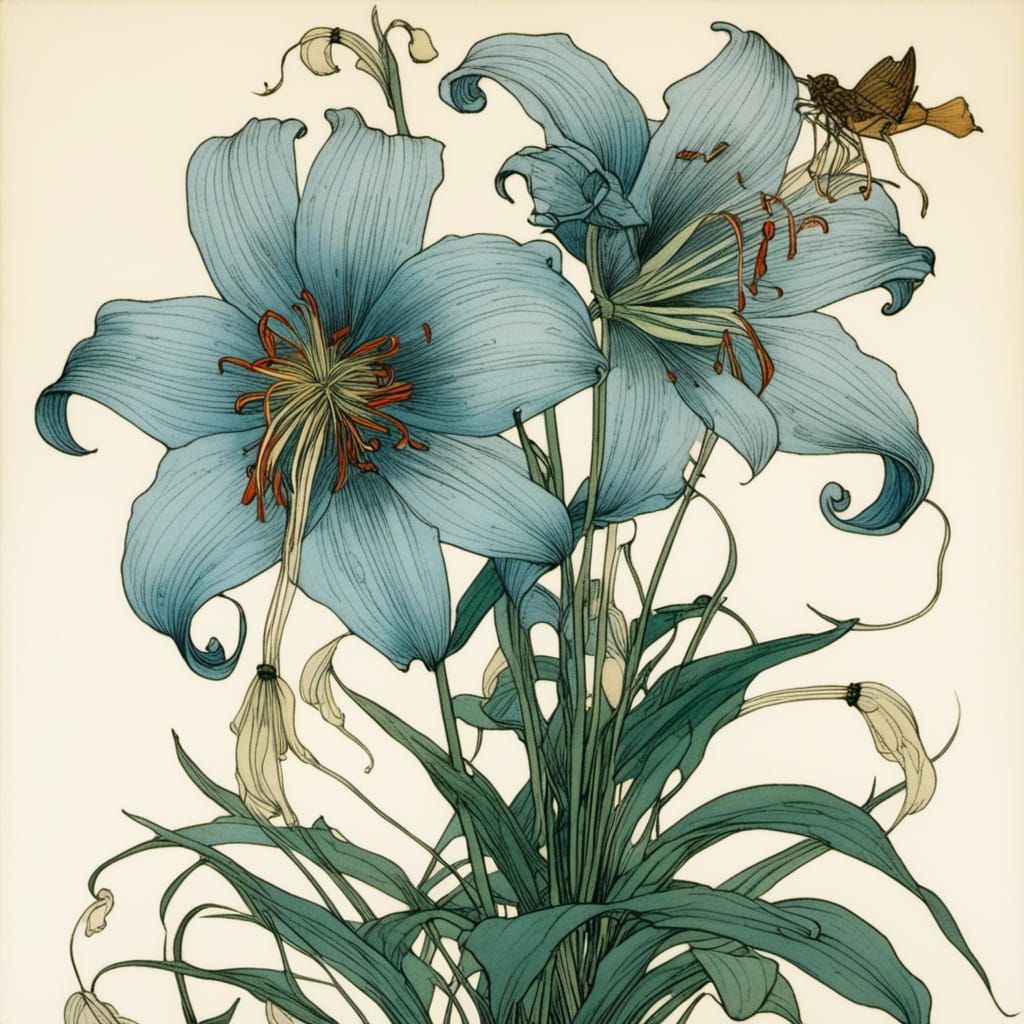 Enchanted Lily Blossom in Fantasy Style