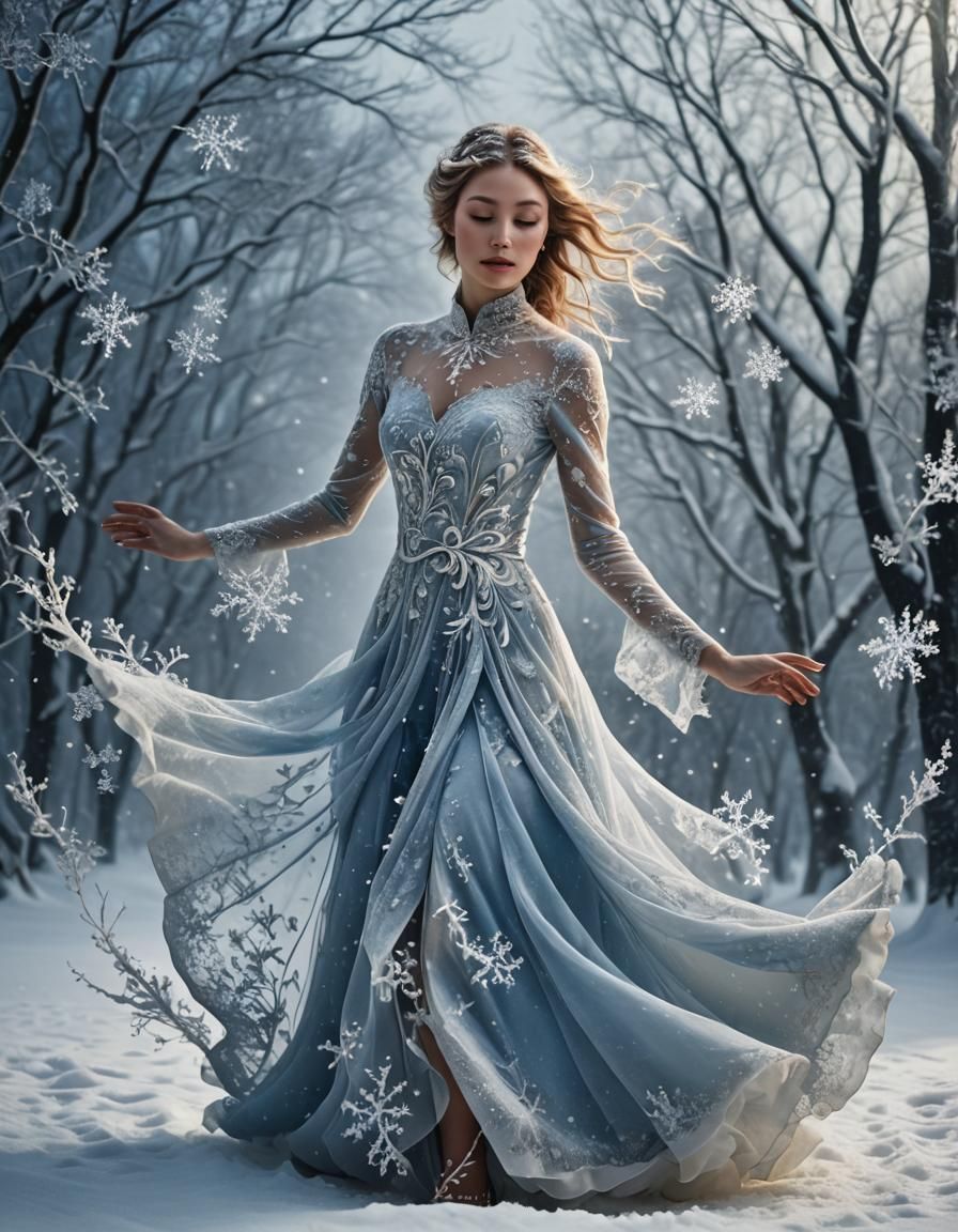 Snow Woman: A Surreal Winter Masterpiece