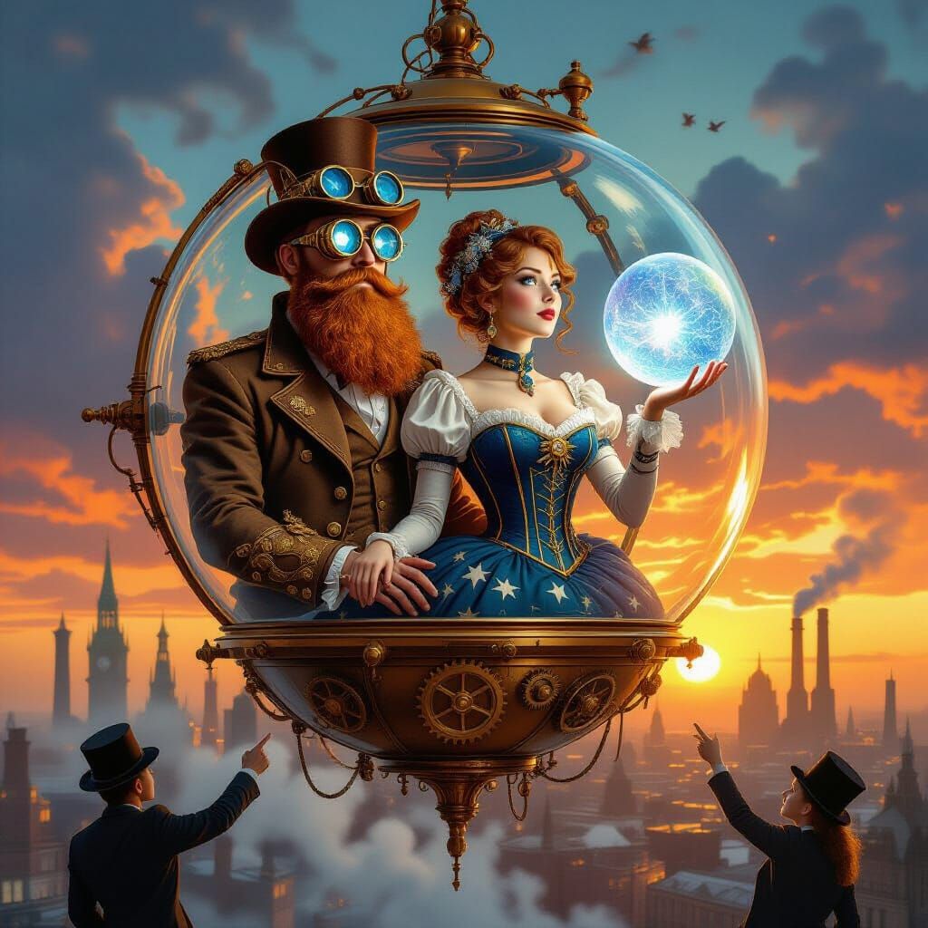 Steampunk Capsule Hovers Over Victorian London