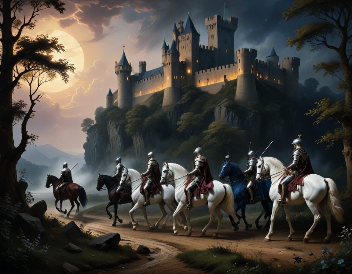 Knights in White Satin: A Renaissance Oil Painting