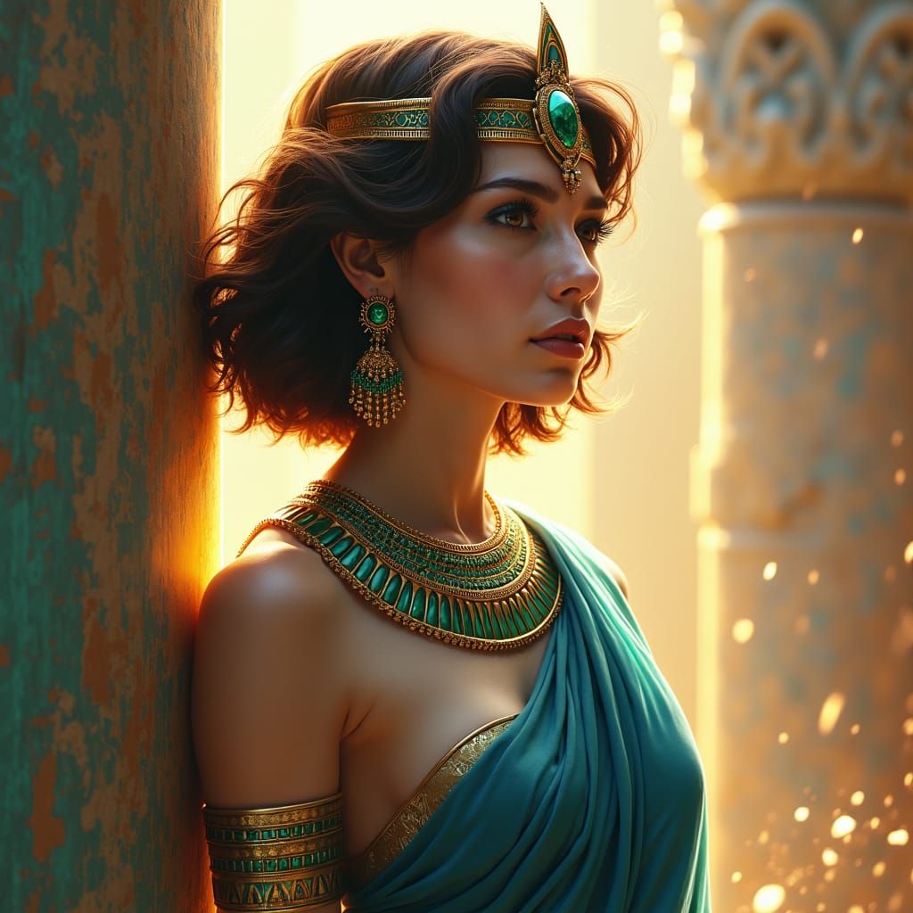 Egyptian Goddess Concept Art in Digital Style
