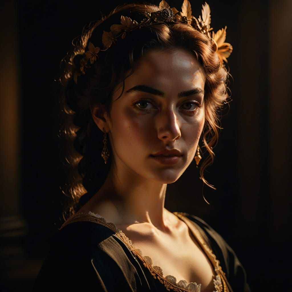 Baroque Beauty in Warm Golden Light