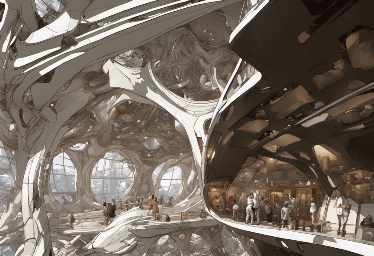 Futuristic Geodesic Interior in Rapoza Style