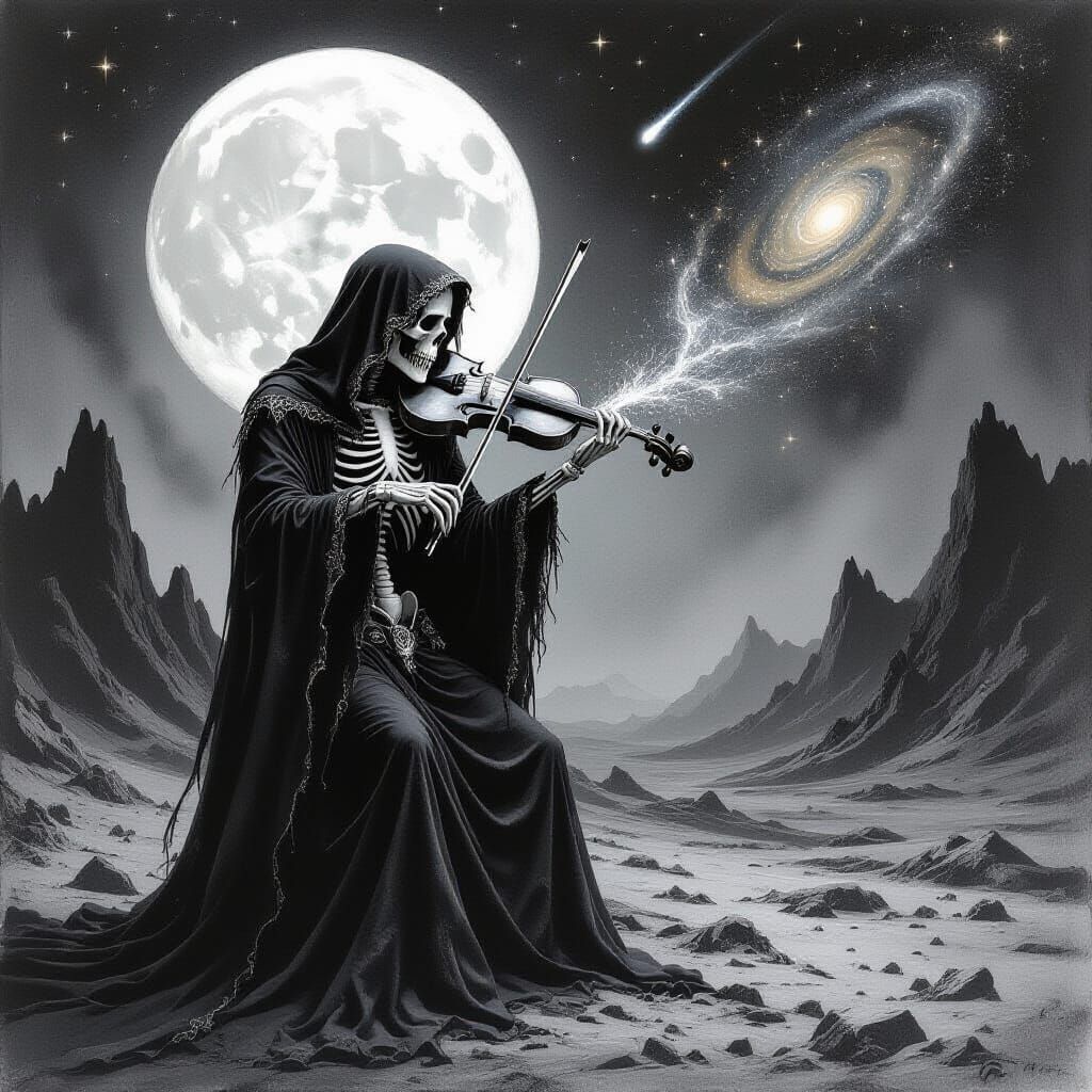 Gothic Skeleton's Cosmic Violin Serenade