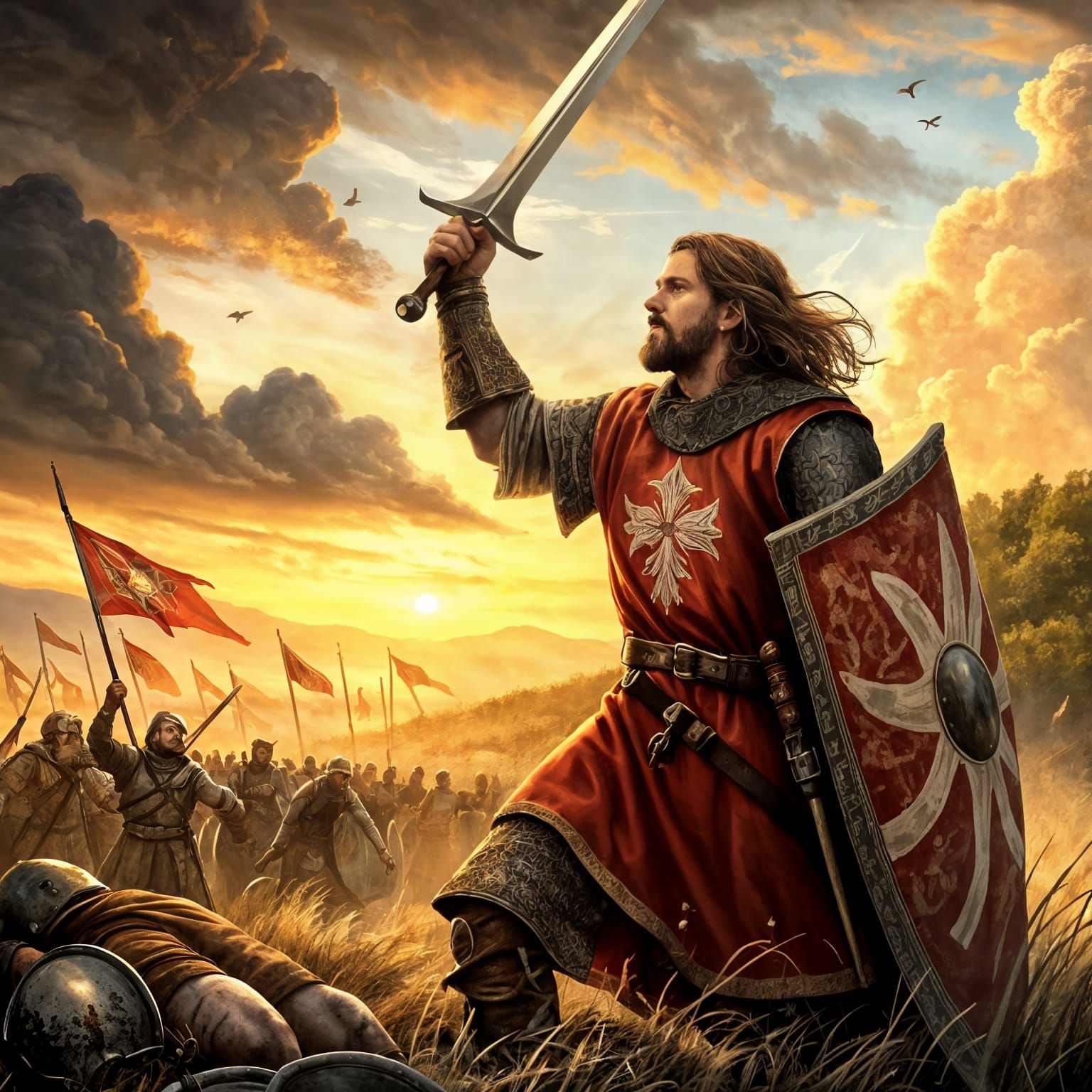 Medieval Warrior in Triumphant Glory, Hastings 1099