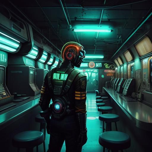 Retro-Futuristic Alien Gas Station Concept Art