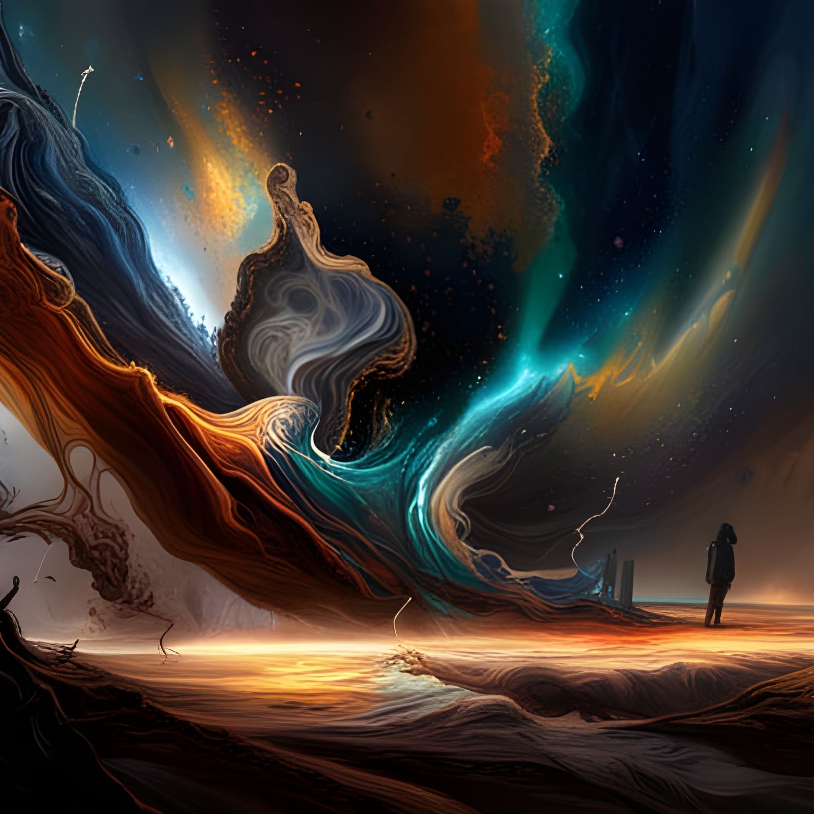 Hyper-Detailed Abstract Art with Magical Light Effects