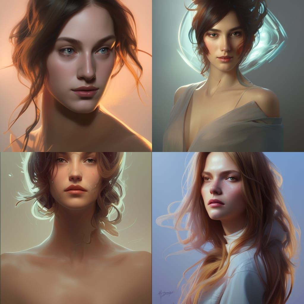 Detailed Portrait of Courtney in Digital Art Style