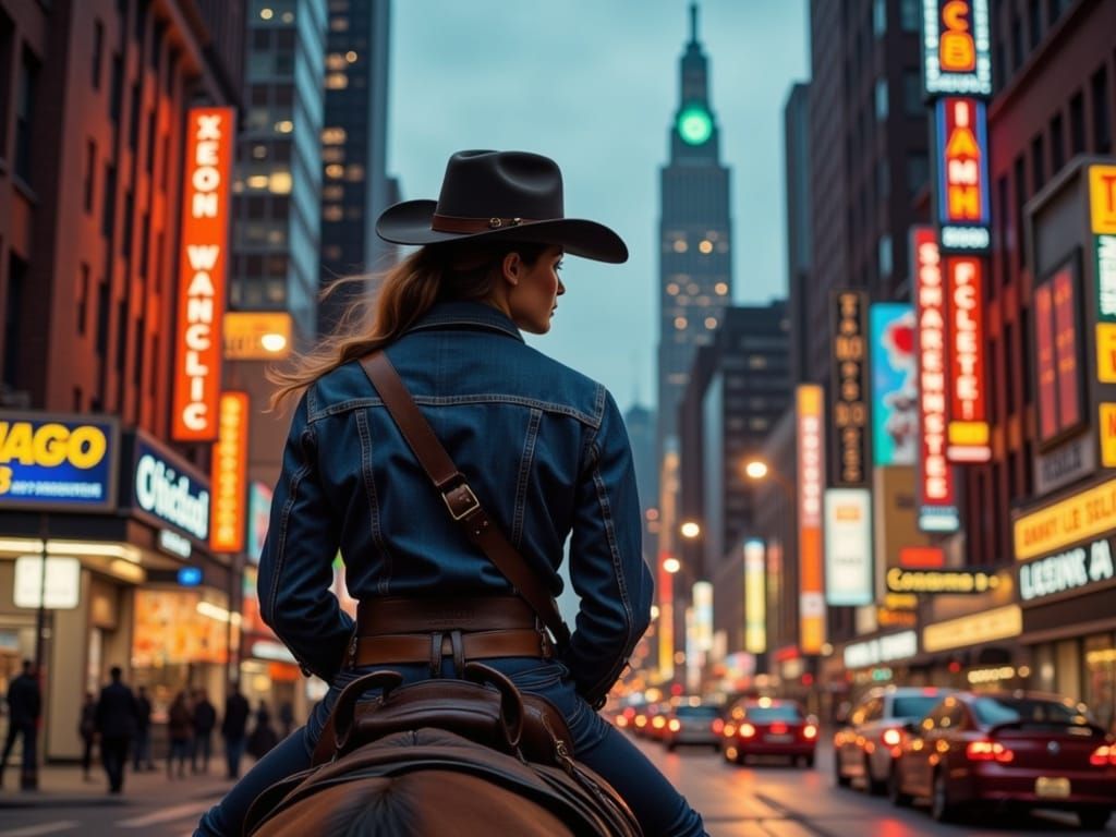 Cowboy Rides in Chicago: Neon Nostalgia