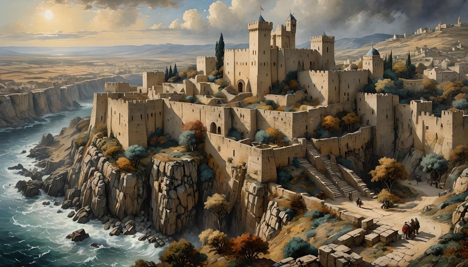 Ancient Israeli Fortress in Hyperdetailed Style