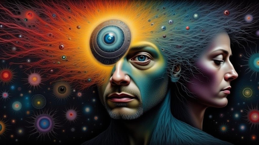 Mindscape of Emotions: Contemplative Face with Diverse Feeli...