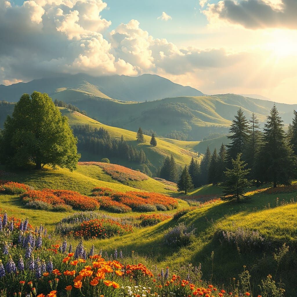 Utopian Spring Landscape of Christ's Millennial Kingdom