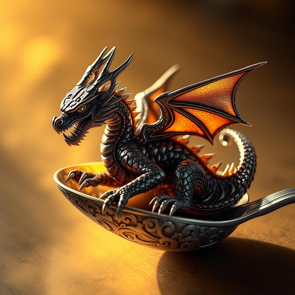 Teaspoon Horned Dragon