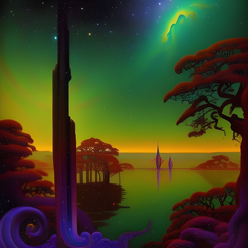 Imaginary Figment in Art Nouveau Style