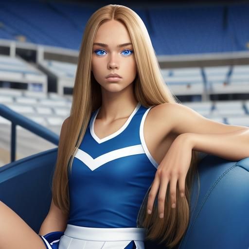 Hypnotized Cheerleader with Spiral Eyes