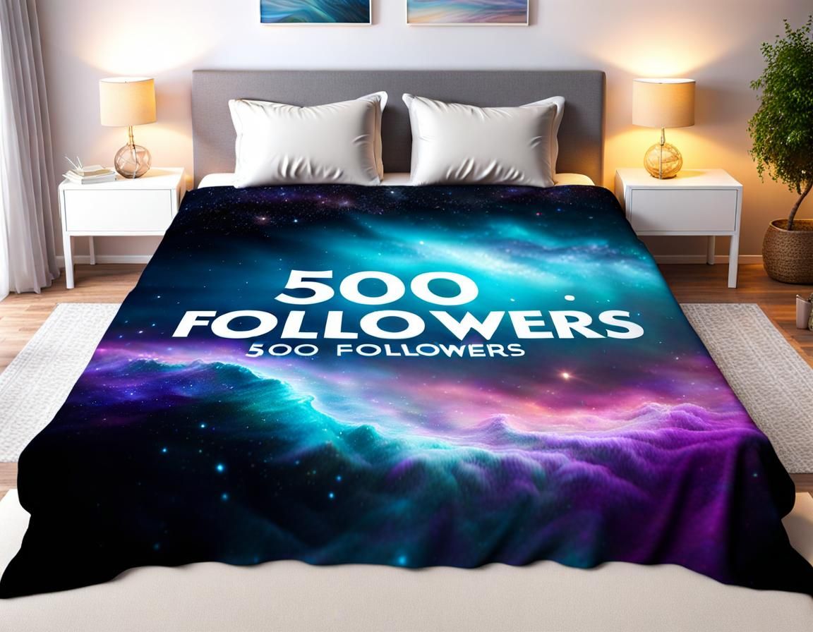 Dreamy Fantasy Scene: 500 Followers Celebration