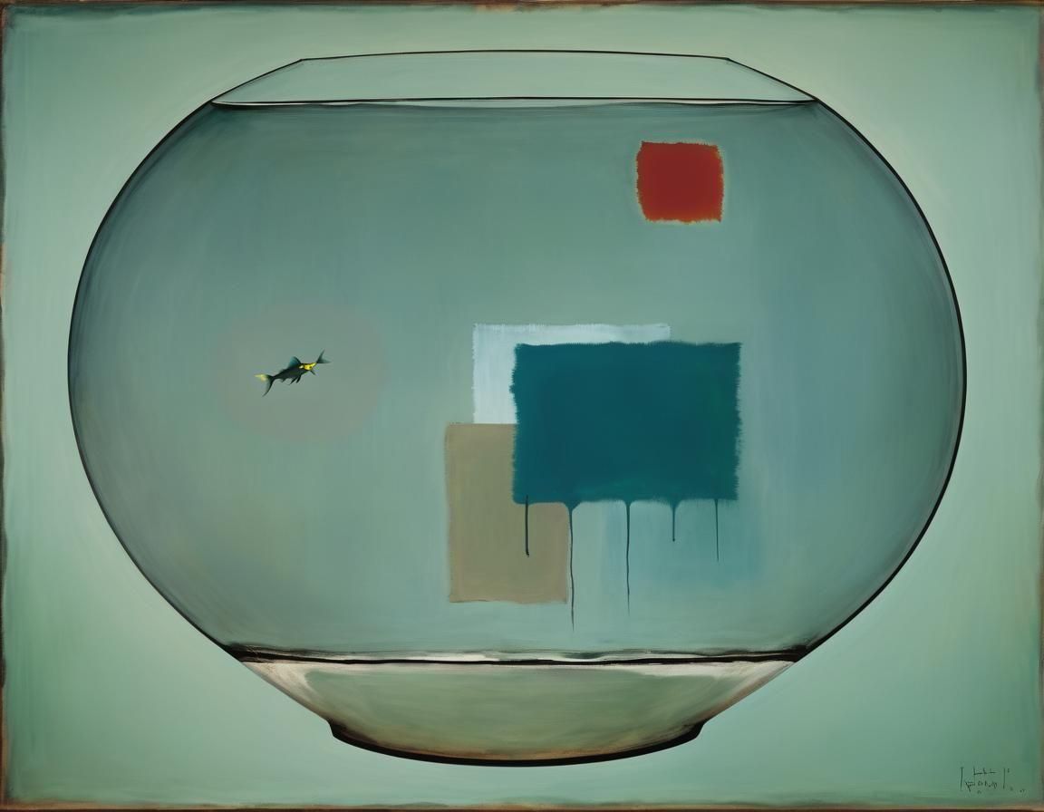 Golden Fish Inspired by Rothko's Art