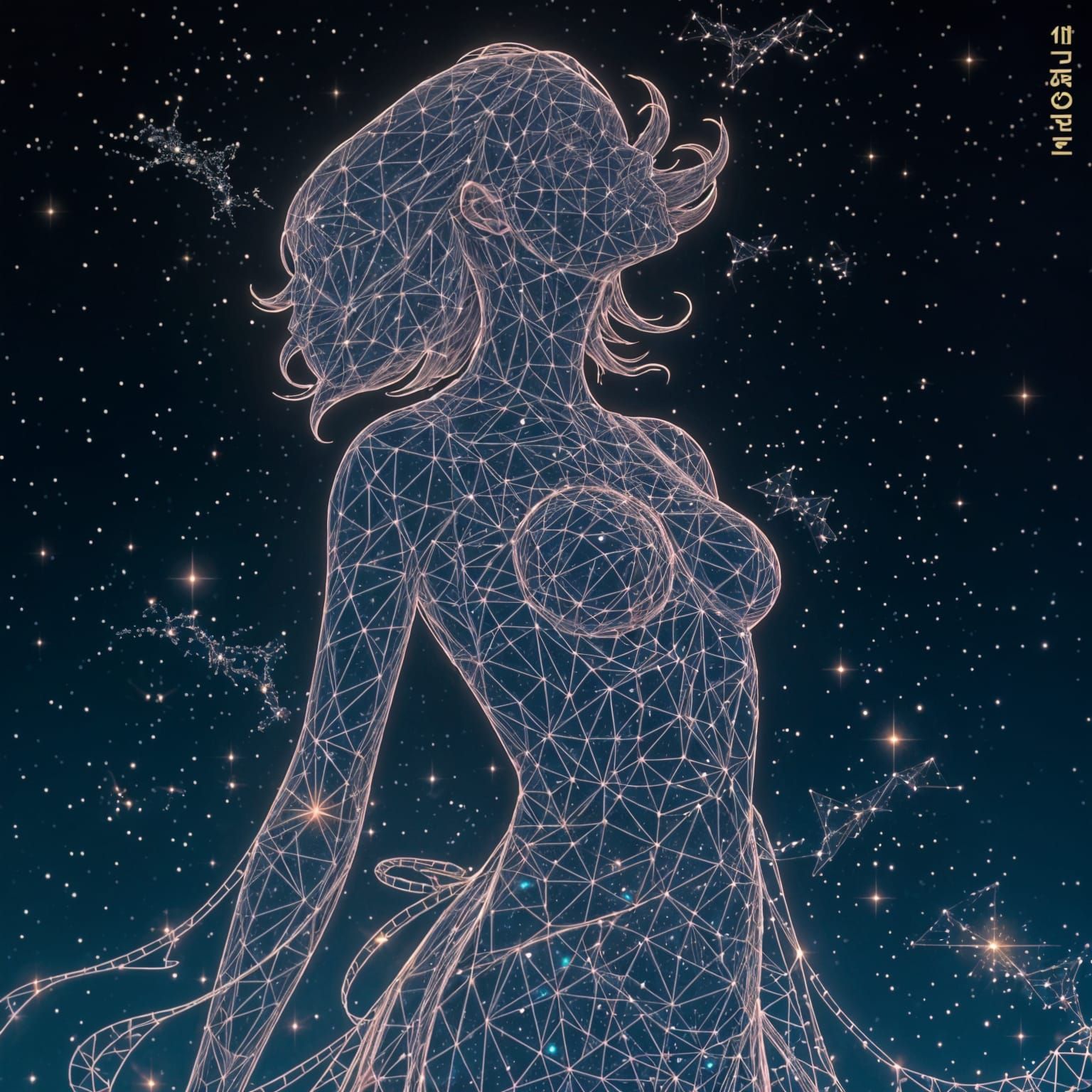 Constellation Woman in 3D Anime Art Style