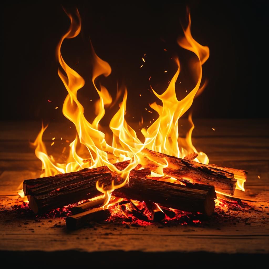 Surreal Flamescape: Twin Flames in Rothko Style