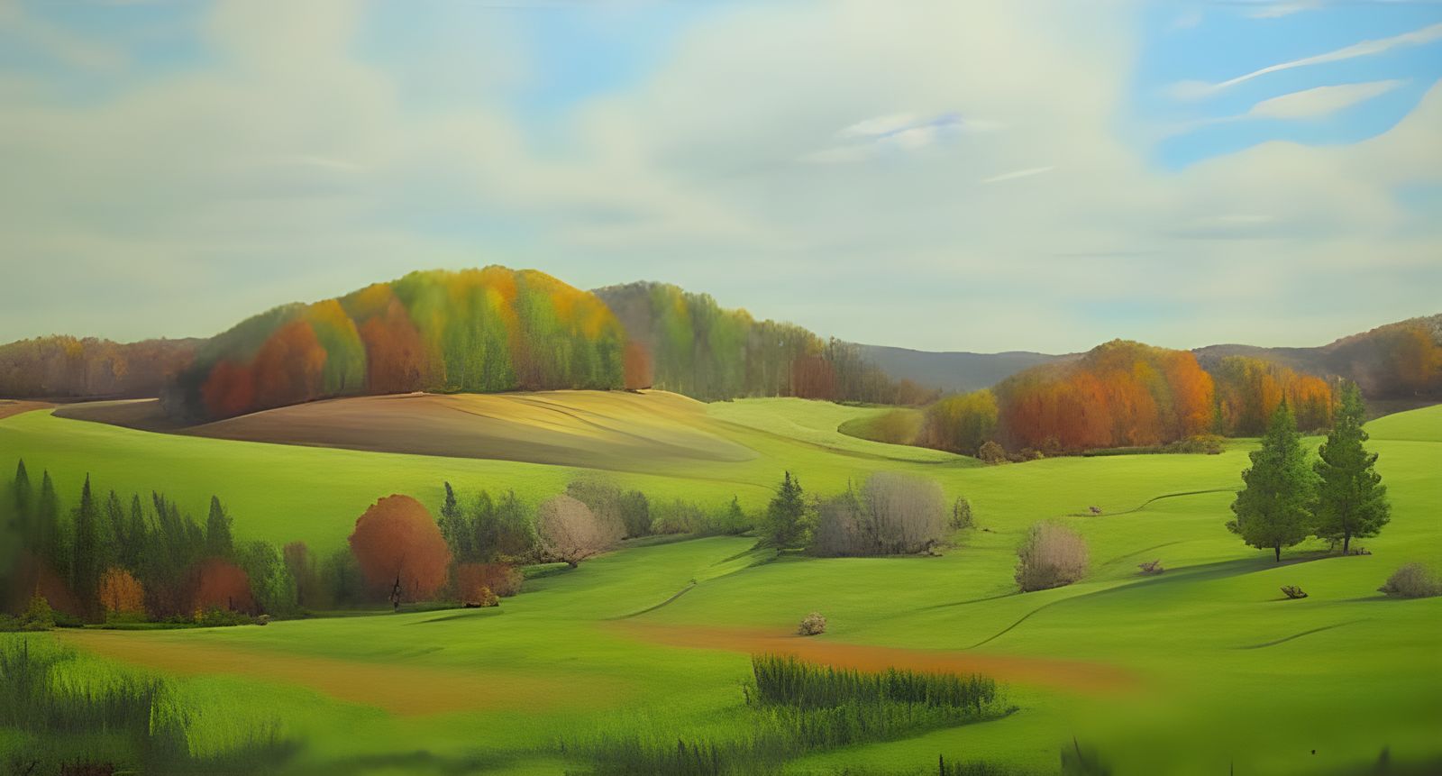 Atmospheric Landscape Painting with Luminous Color