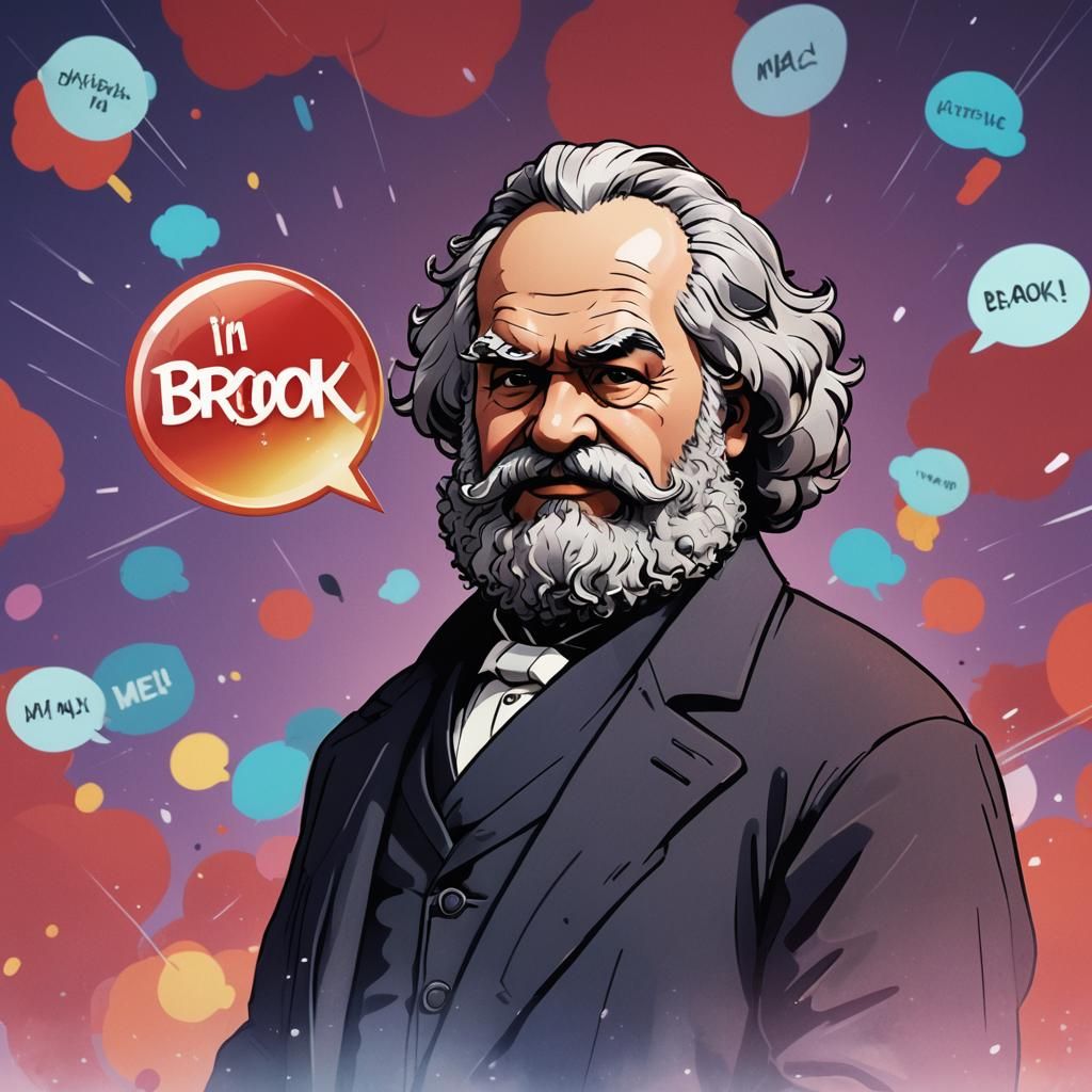 Karl Marx as Anime Character in 3D Art