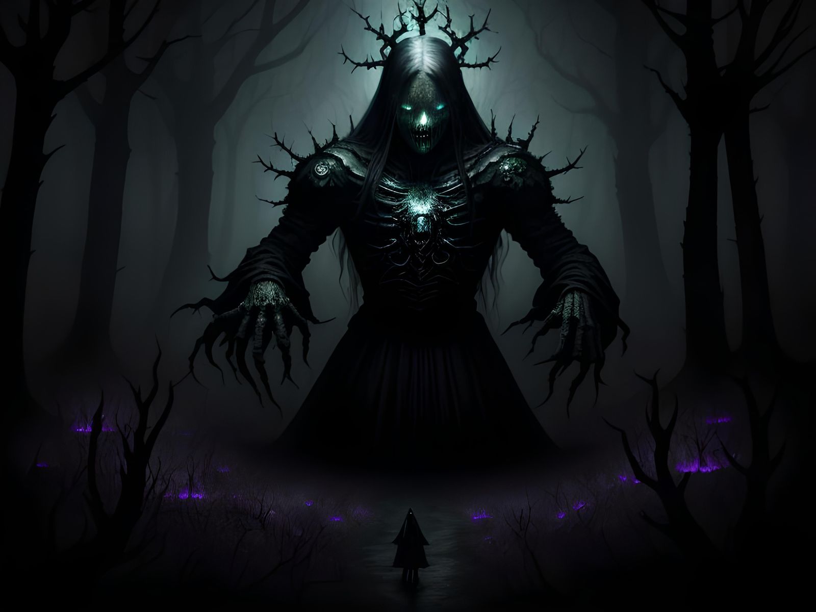 Dark Ritual Sacrifice with Zombies in Mystic Forest