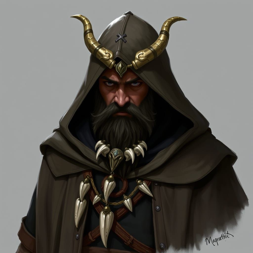 Dragon Priest Magrathi with Hammered Bronze Circlet and Bone...