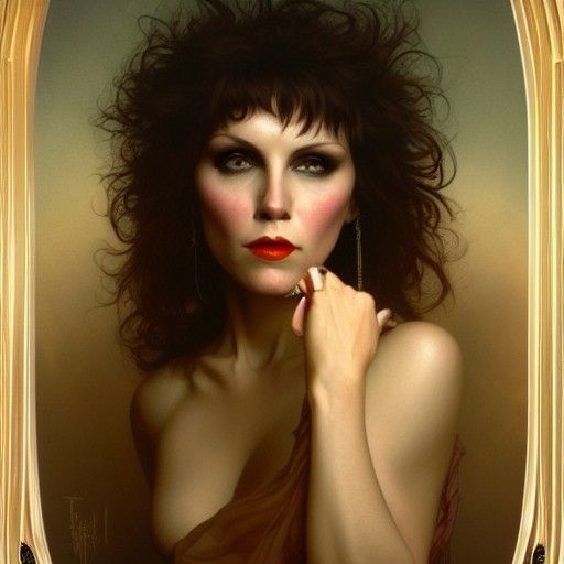 Pat Benatar in Love is a Battlefield as Oil Painting