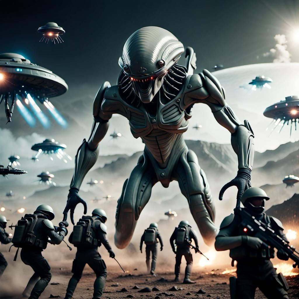 Epic Alien Invasion Battle on Earth