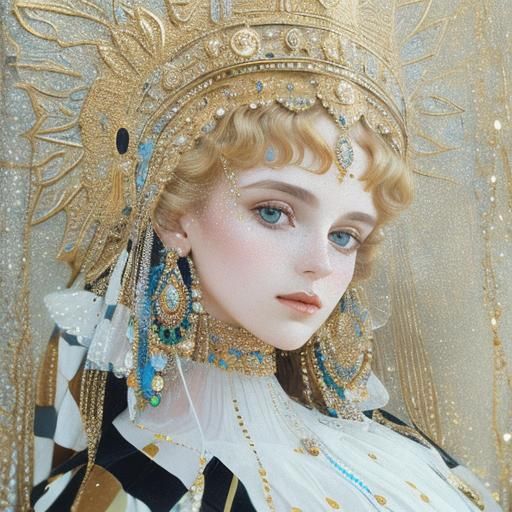 Polychromatic Masterpiece in Klimt Style