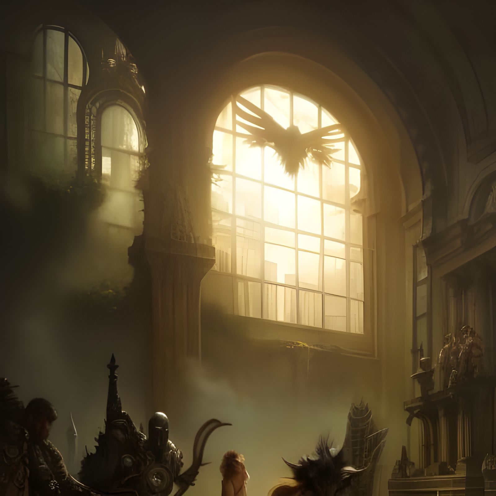 Grand City View Through Fantasy Window